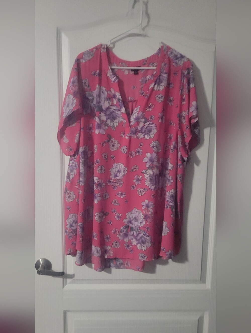 Torrid Pink and Purple Floral Blouse
